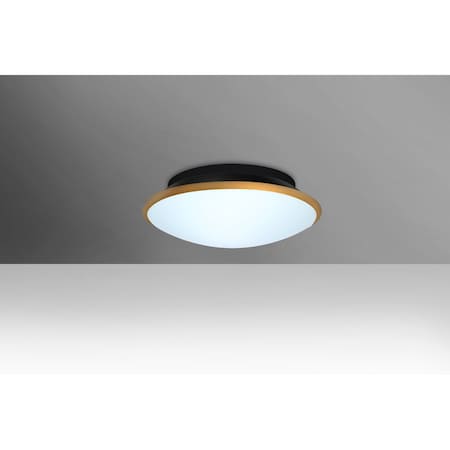 Besa Lighting Silk 17 Ceiling, Opal/Gold, 1x17W LED SILK10GDC-LED
